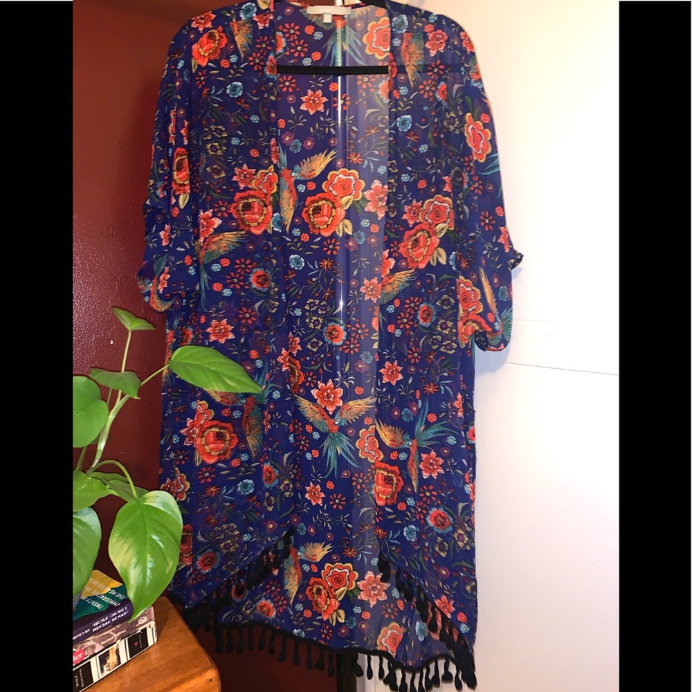 Blue Floral Kimono
